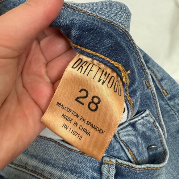 DRIFTWOOD Colette Embroidered Cropped Jeans Released Hemline Boho Women’s Sz 28 - Picture 9 of 13